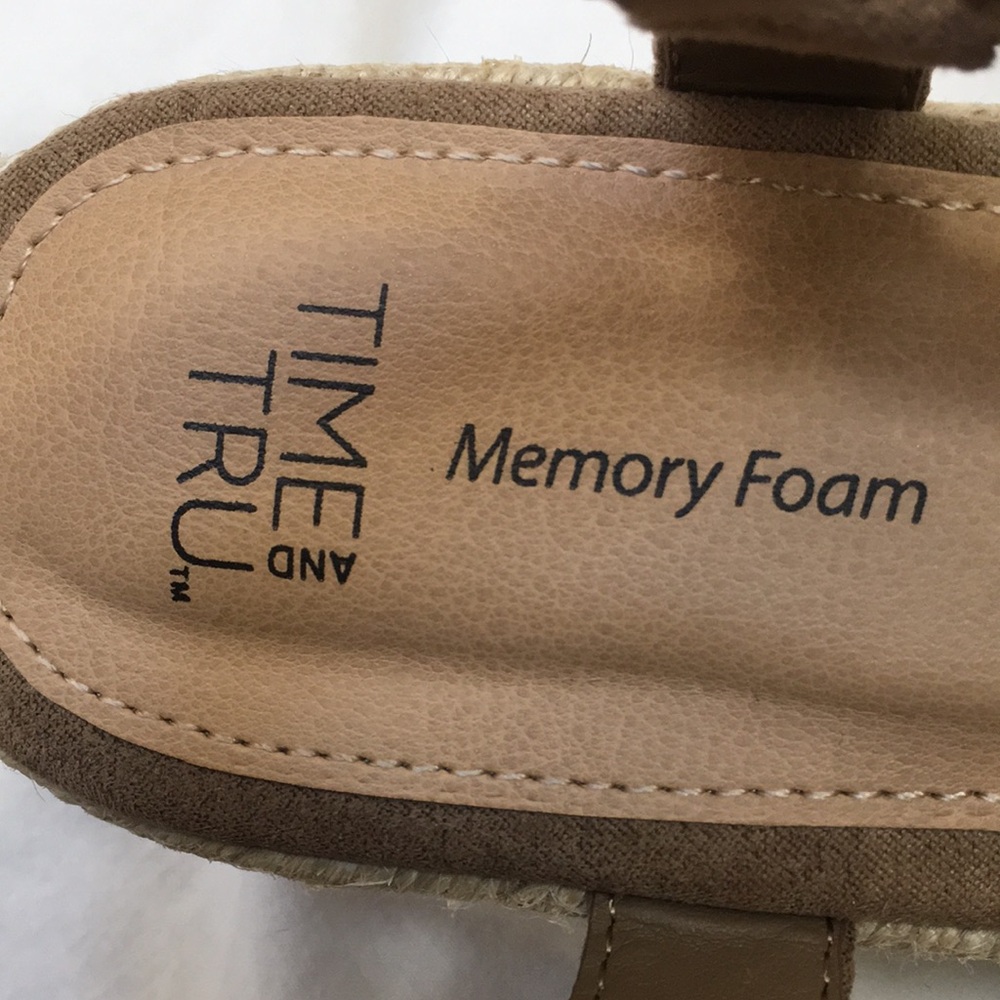 Tan Strappy Wedge Sandals - Picture 7 of 10